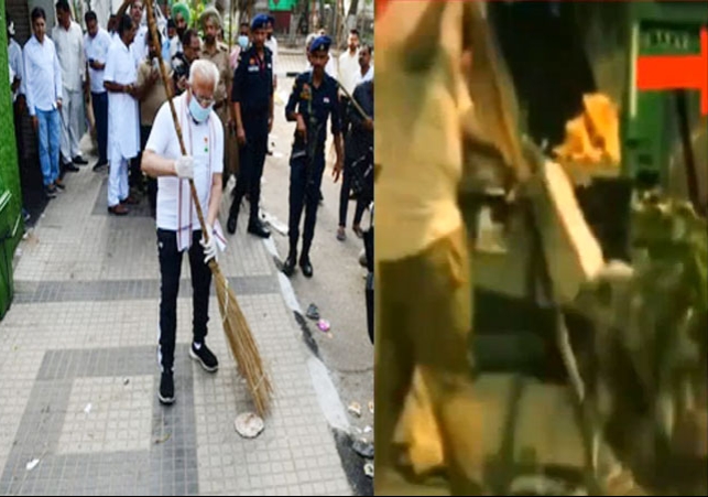 Chandigarh MC Officers Suspend Union Minister Manohar Lal Cleanliness Drive