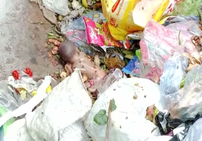dead body of newborn baby found in garbage