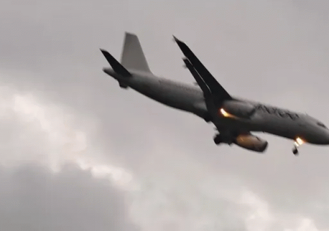 Indigo Aircraft Hovers in the Sky Over Surajpur for an Hour