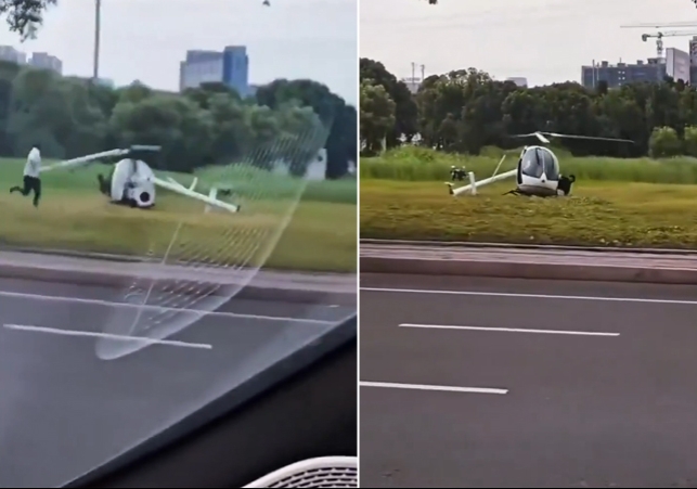 China Helicopter Emergency Landing Accident Viral Video