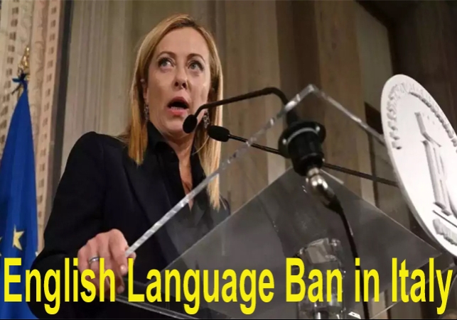 English ban in Italy