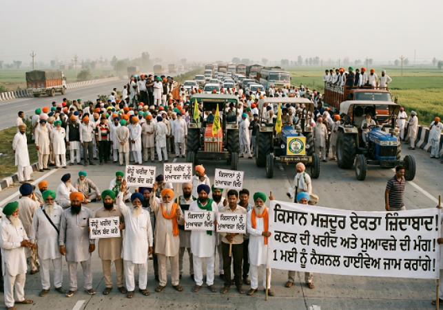Signs of a Farmers Protest in Punjab