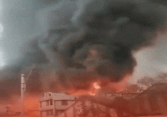 Fierce fire in Hyderabad godown
