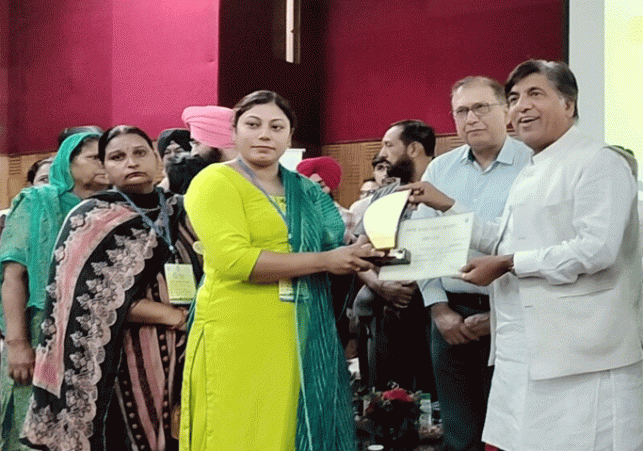 State level award of ‘Uttam Pind’ to 24 Panchayats of Punjab by Bram Shankar Gympa