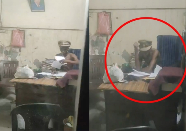 Hapur Viral Video Drunk Man Became Daroga In Police Chowki