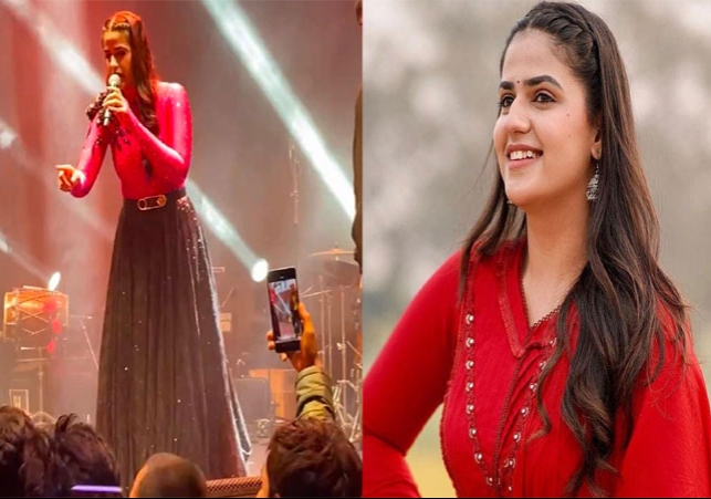 Haryanvi Actress Pranjal Dahiya Angry Look During Concert Viral Video