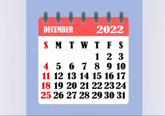 Holidays in December 2022