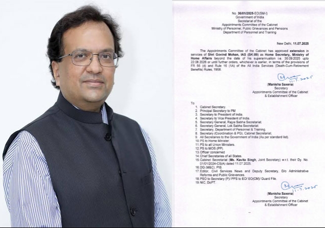 IAS Govind Mohan Gets Extension As Home Secretary of India