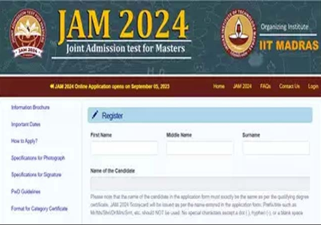 IIT JAM 2024 Registration Begins Today