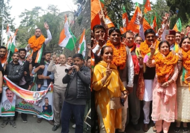 Candidates arrived with drums to file nomination for Shimla MC Elections 2023