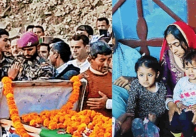 Hundreds of people bid farewell to the sons of Himachal with moist eyes