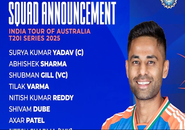 India vs Australia T20 Series 2025 BCCI Announced Team India