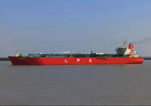Indian LPG Tanker Ship Green Sanvi safely transited the Strait of Hormuz
