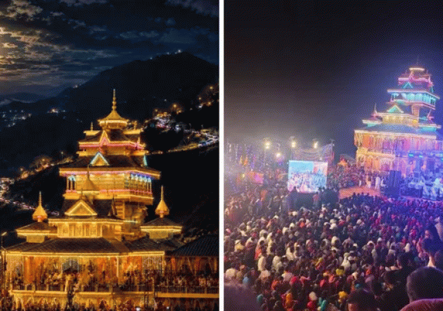 A flood of devotees surges at Kalsi during the Jagra festival