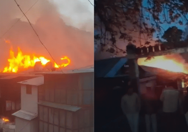Massive fire in Kasauli Heritage Market