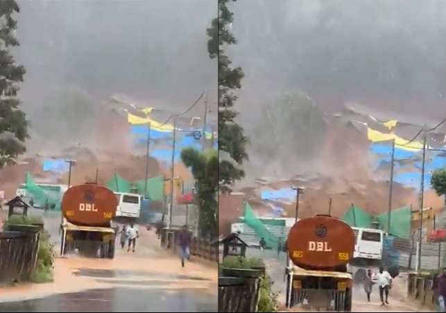 Kerala Horrific Landslide After Heavy Rain Wayanad Video