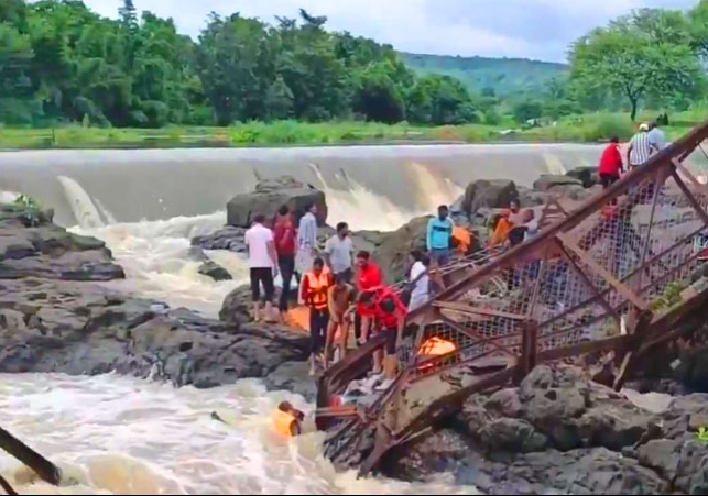 Maharashtra Pune Bridge Collapsed Built on Indrayani River Video