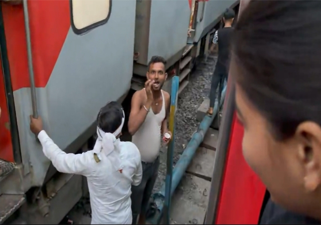 Man Obscene Behave With Train Woman Viral Video RPF Action