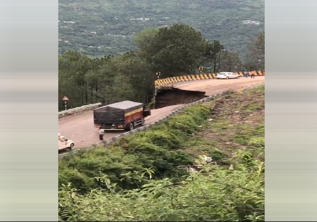 National Highway collapses in Solan Himachal