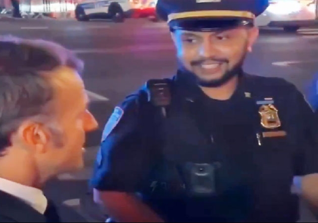 New York Police Stopped French President Macron On Road For Trump Convoy 