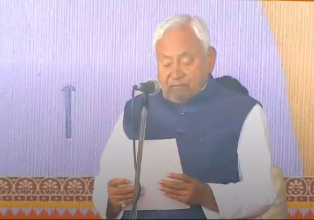 Nitish Kumar Taking Oath as Chief Minister record 10th Time