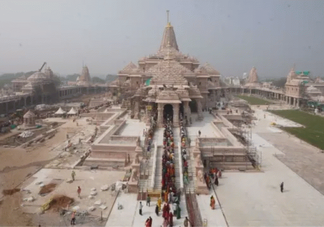 Hoisting of the Religious Flag at the Ram Janmabhoomi