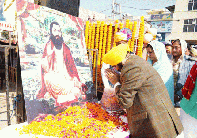 Chief Minister invites people to follow the path shown by Shri Guru Ravidas ji