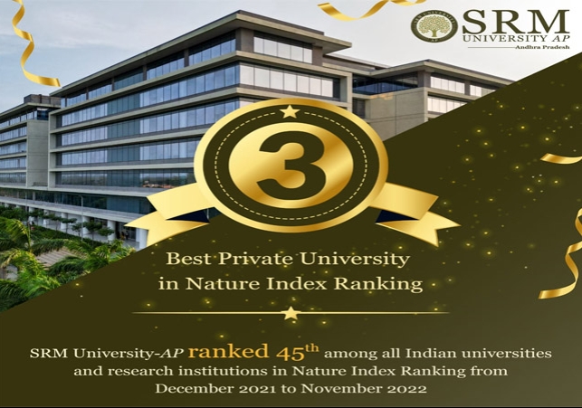 S.R.M AP University rated as third best in India