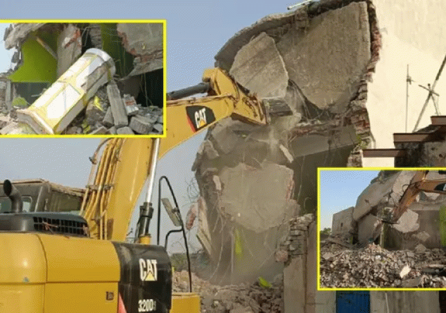 Mosque built on government land in Sambhal demolished