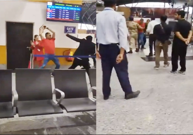 Srinagar Airport Ruckus Army Officer Assaults SpiceJet Staff Video