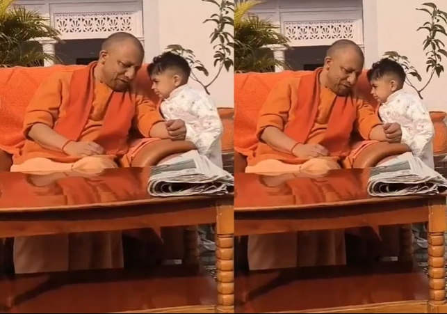 CM योगी के कान में बच्चे की डिमांड; झिझकते हुए कुछ ऐसा मांग लिया की लग गए ठहाके, मासूमियत से भरा ये वीडियो गजब है!