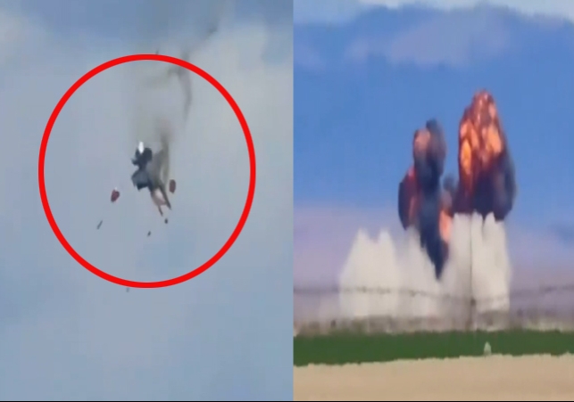 US Navy Two Fighter Jets Crashed Collide With Each Other Video Viral