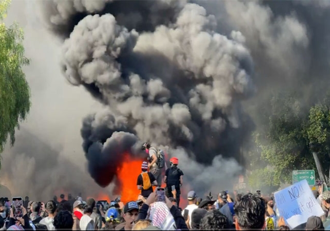USA Los Angeles Massive Violence Immigration Riots Video News