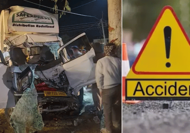 Tragic accident on Amb-Mubarikpur road