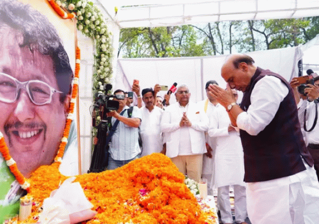 Defence Minister Rajnath Singh arrives in Dehradun