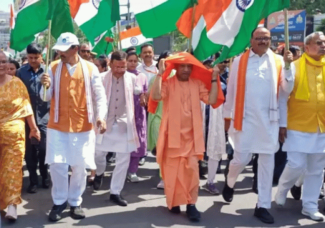 Lucknow: CM Yogi Show of Strength in 35°C Heat