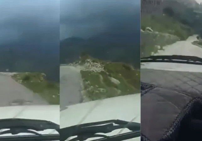 Pickup truck plunges into a gorge during Facebook Live