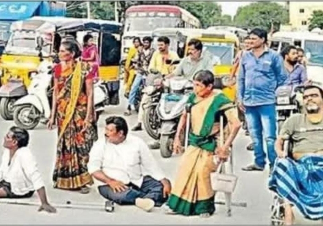 Disabled people protest against coalition government