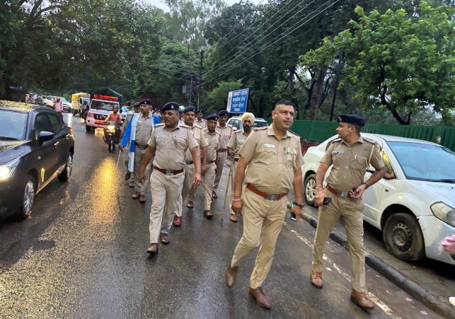 Police took out a Flag March