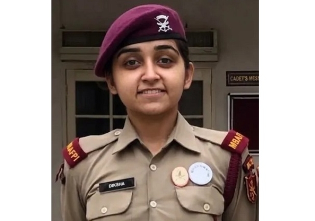 Diksha Sharma selected for pre-commissioning