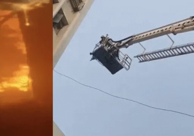 Massive fire at Patna Biscomaun Bhawan
