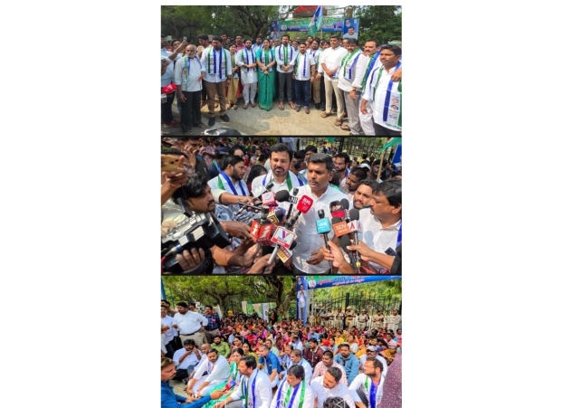 Hundreds of people joined the YSR Party