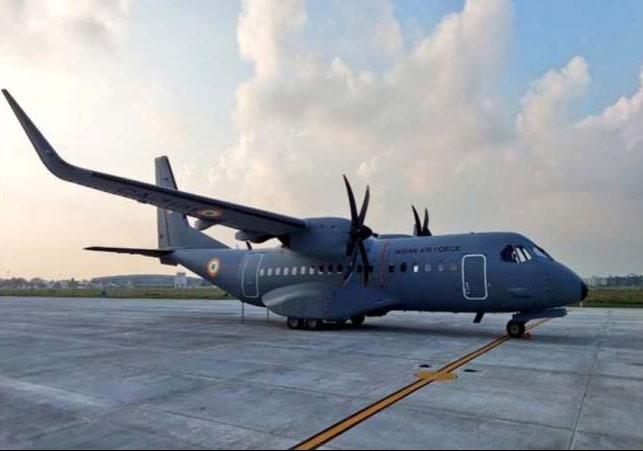 First Transport Aircraft of the IAF Lands at Vadodara Air Force Station