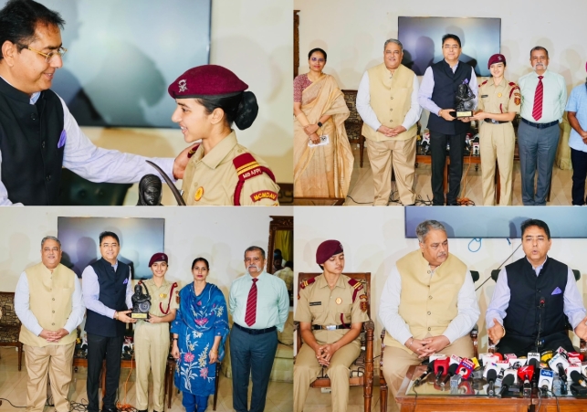 Aman Arora honors female cadets from the Mai Bhago Preparatory