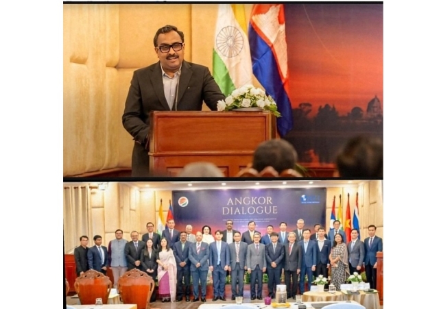 Shri Ram Madhav addressing a gathering at Angkor