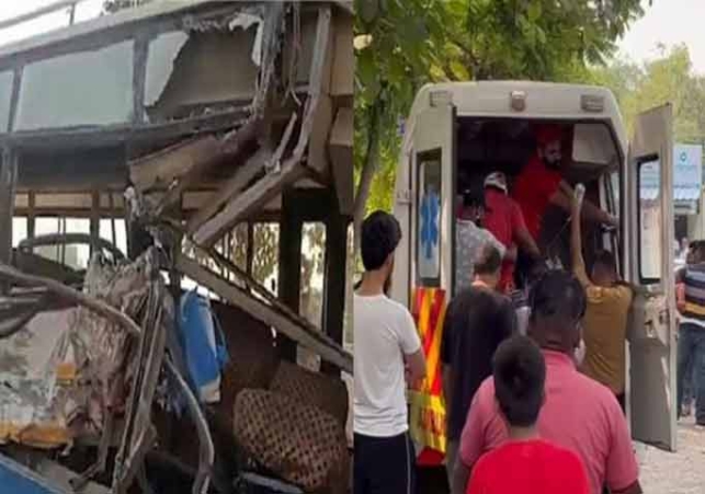 Passengers injured in the accident on Kurali Rupnagar road said roadways bus driver responsible for