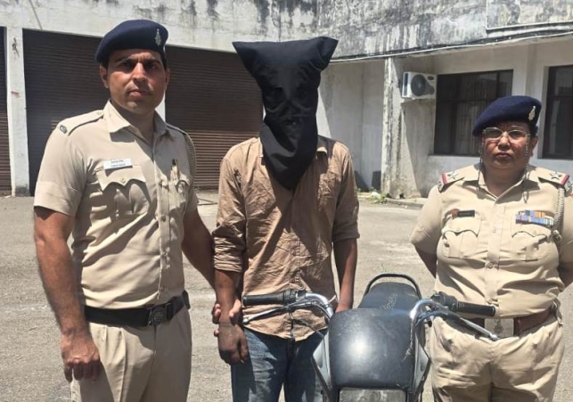 Police Apprehend Accused Riding Stolen Motorcycle