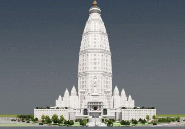 The World Tallest Chandrodaya Temple Is Taking Shape in Vrindavan