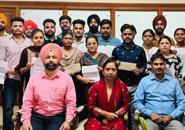 Dr. Baljit Kaur handed over appointment letters to 25 clerks in Social Justice Department