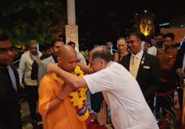 CM Yogi Adityanath arrives in Singapore